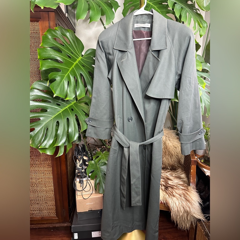 Vintage union tagged Green Trench Coat